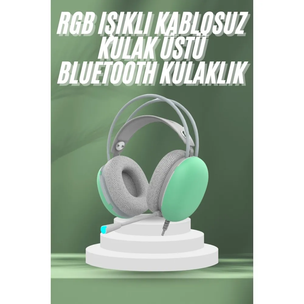 Unısex Yüksek Ses Kaliteli Yumuşak Kılıflı Kablosuz Kulak Üstü Bluetooth Kulaklık