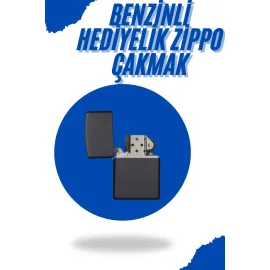 Siyah Kutulu Metal Çakmak Benzinli Hediyelik Eşya