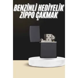Erkeklere Özel Hediyelik Eşya Zippo Metalik Benzinli Çakmak Doldurulabilir