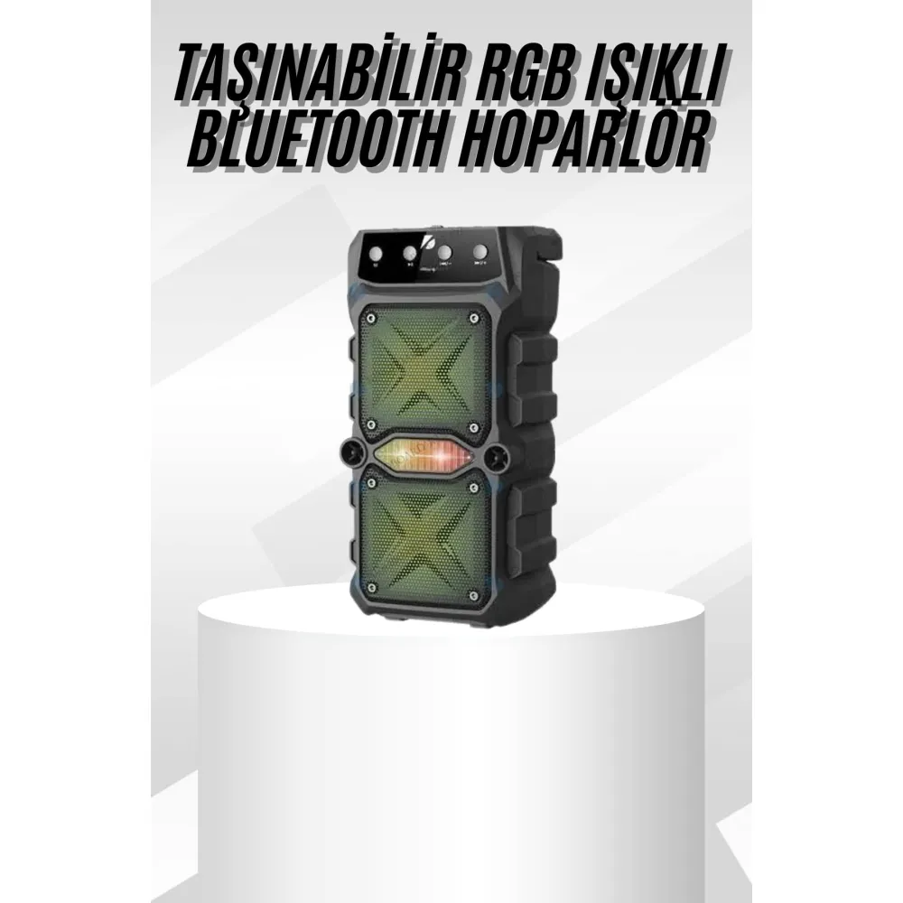 Çift Çıkışlı Güçlü Bataryalı Kablosuz Yüksek Ses Kaliteli Bluetooth Hoparlör