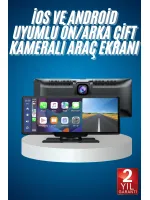 4K Ultra Araç İçi Ön ve Arka Kameralı Ekran HD 2 Kameralı Torpido Üstü Araç Multimedya