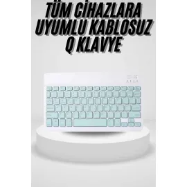 Uyumlu Kablosuz Bluetooth Şarj Edilebilir Mini Q Klavye