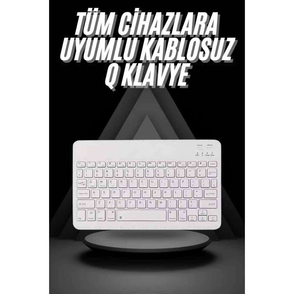 Q Klavye Türkçe Bluetooth Klavye Tüm Cihazlara Uyumlu Kablosuz