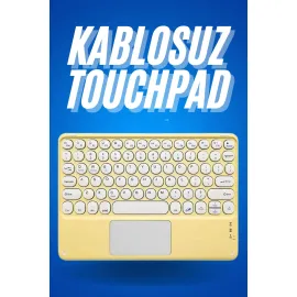 Bluetooth Touchpad Klavye Ultra İnce Taşınabilir Q Klavye