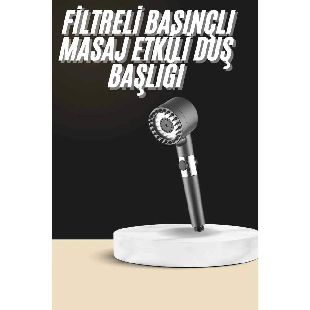 Duş Başlığı Profesyonel Masaj Başlıklı 3 Modlu Yeni Nesil Masaj Uçlu Su Tasarruflu