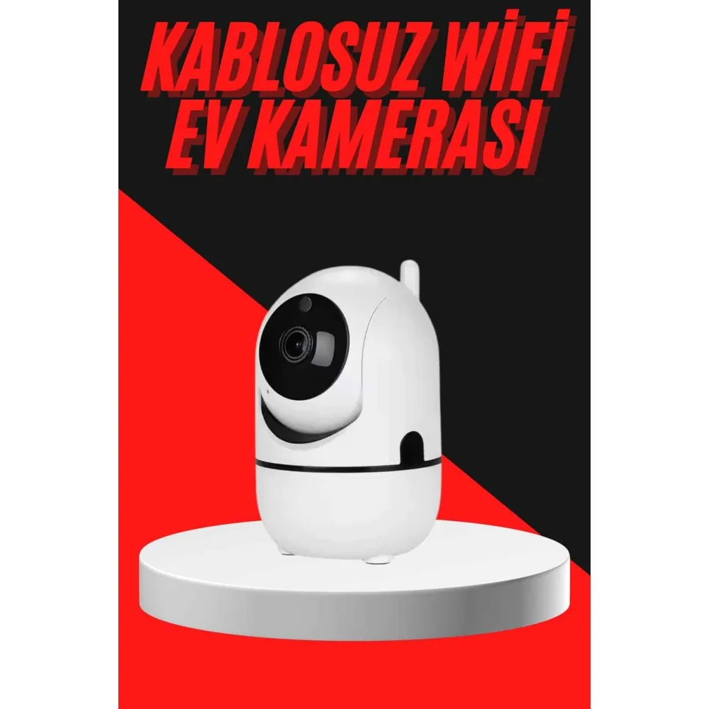 Baby Kamera Kablosuz 720P Beyaz 360 Derece Wifi Kamera Full Hd 1080P