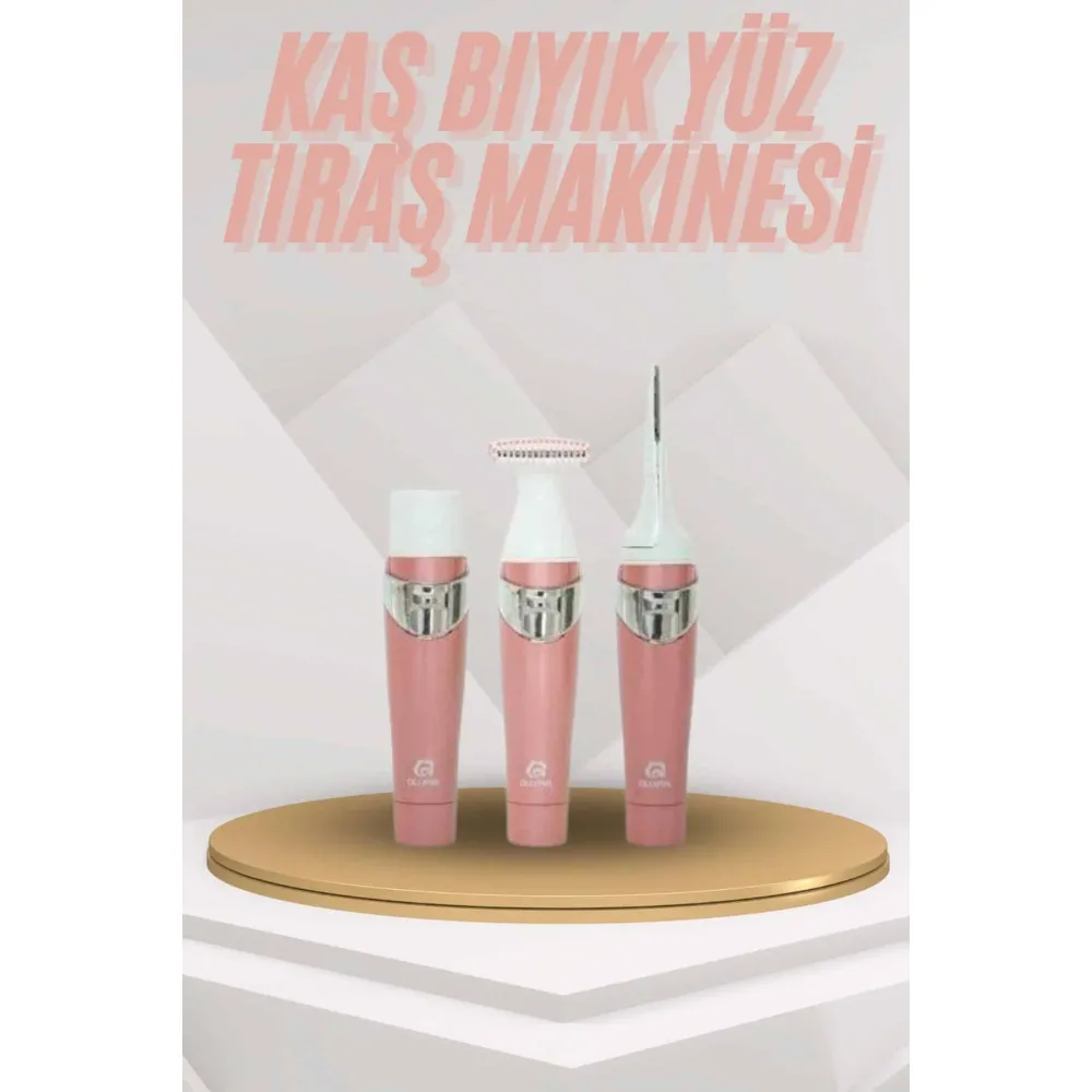 Yüz Kaş ve Tüm Vücut Epilasyon Aleti 3 Başlıklı Hassas Ciltlere Uygun Epilatör