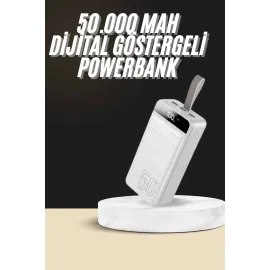 Hızlı Taşınabilir 50.000 Mah Powerbank Led Ekran Android ve İOS Uyumlu