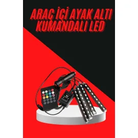 12 Ledli RGB Işıklı Araç Içi Ayak Altı Led Oto Amp..