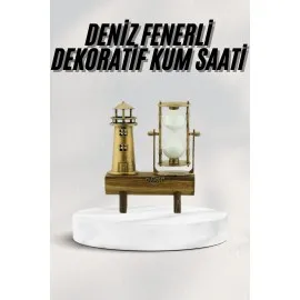 Hediyelik Kum Saati Retro Dekoratif Deniz Feneri Kum Saati