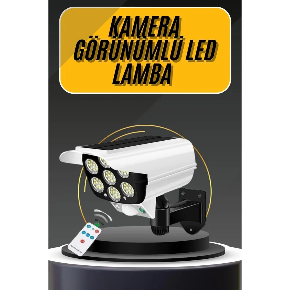 Led Lamba-Güneş Paneli Destekli Uzaktan Kumandalı Solar Led Lamba