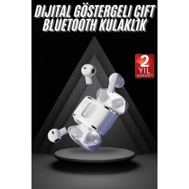 4 Adet Çift Kulaklık Dijital Göstergeli Yüksek Ses Kaliteli Bluetooth Kulaklık