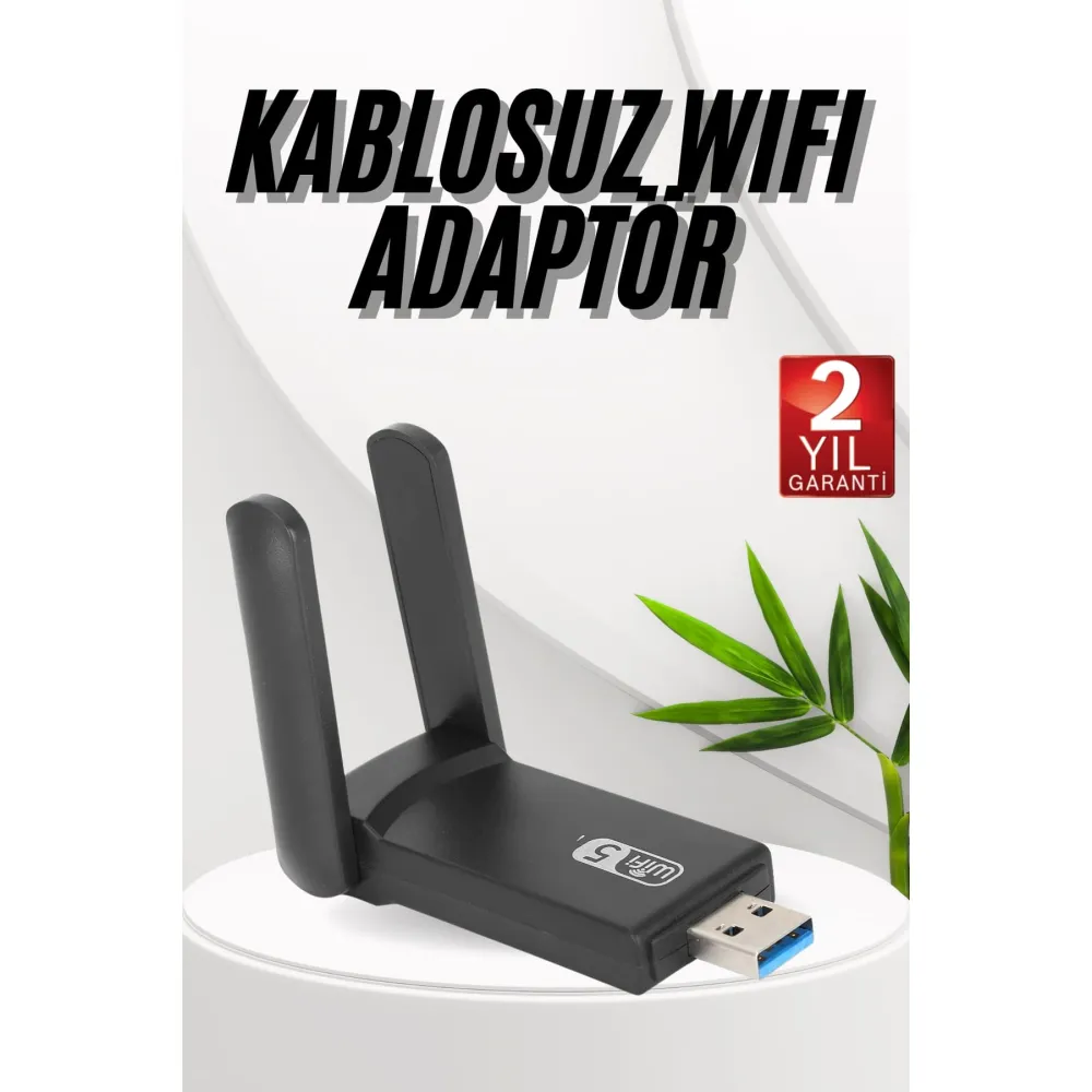 Wifi Adaptörü Bt5.0 Wifi 2'si Bir Arada Çift Bantlı Çift Anten