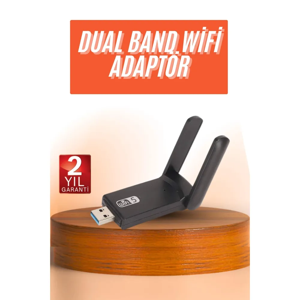 Wifi Alıcı Dual Band Usb 3.0 Adaptör Kablosuz Windows 7/8/10/11