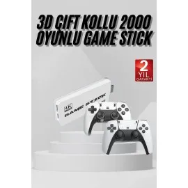 yeni nesil 3D 4K 2000 Oyunlu Game Stick Oyun Konsolu Çift Konsol