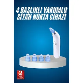 4 Başlıklı Vakumlu Siyah Nokta Ve Yüz Temizleme Cihazı
