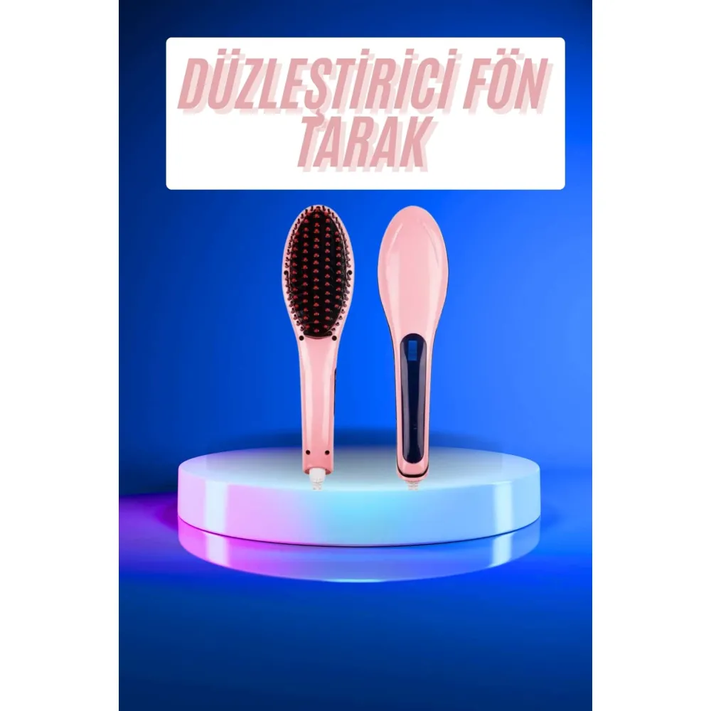 Saç Düzleştirici Tarak Dijital Göstergeli Seramik Kaplama Sıkı Dişli