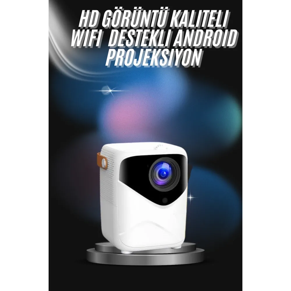 Projeksiyon Ev Sineması Bluetooth 4k HD Kaliteli Görüntü Kumandalı
