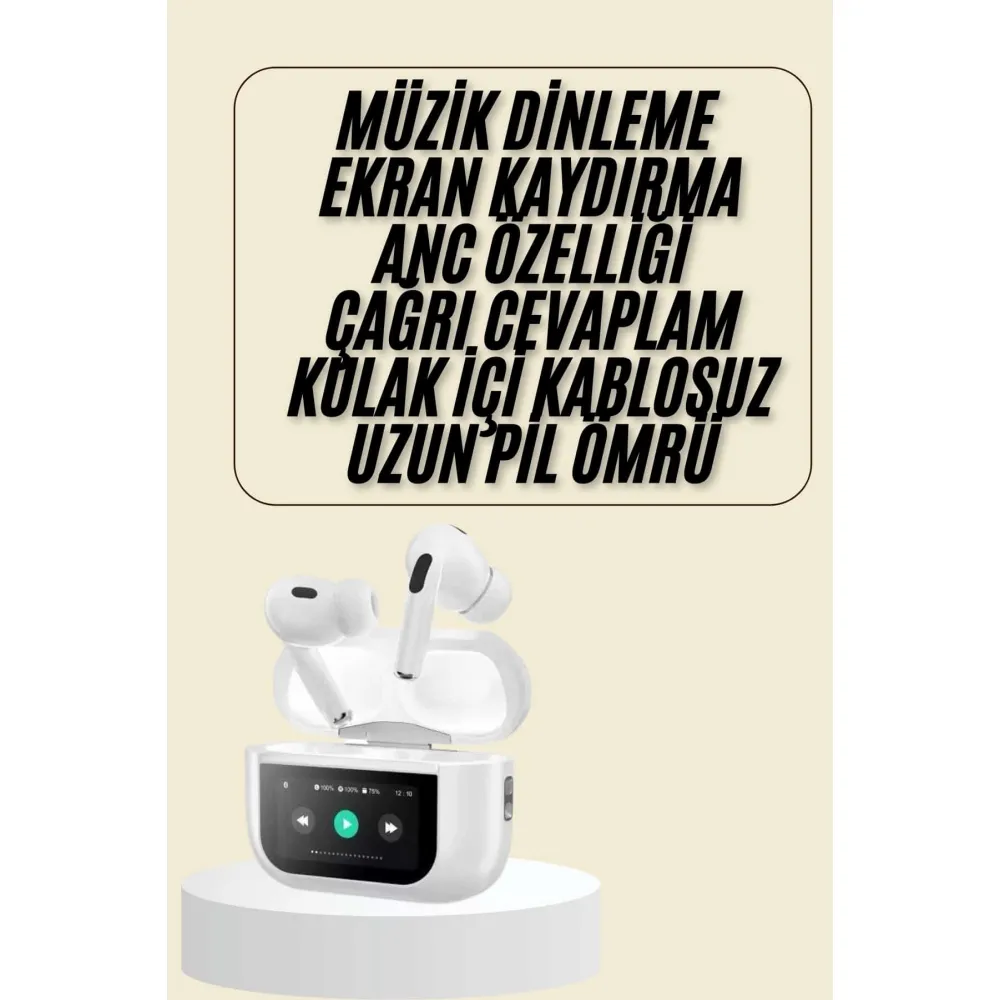 Dokunmatik Ekranlı Bluetooth Kulaklık TWS İOS Android Tüm Telefonlara Uyumlu Kulaklık