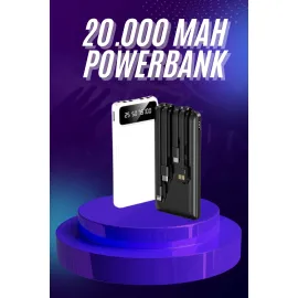 Powerbank 20.000 MAH Hızlı Şarj Özellikli Taşınabilir USB Girişli