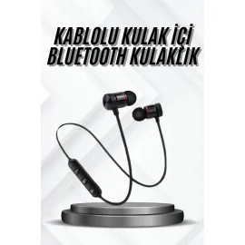 Bluetooth Bağlantılı Kablolu Mıknatıslı Sport Kulaklık