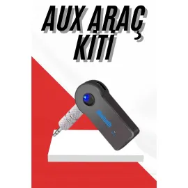 Tüm Cihazlara Uyumlu Bluetooth Aux Araç Kiti Siyah