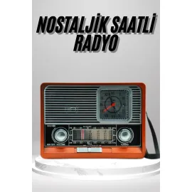 Nostaljik Vintage Radyo Taşınabilir Bluetooth Bağlantılı Hoparlör Radyo