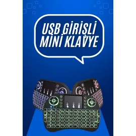 Mini Klavye Gaming Pc Playstation Ledli Mouse Rgb Mouse Bluetooth Usb