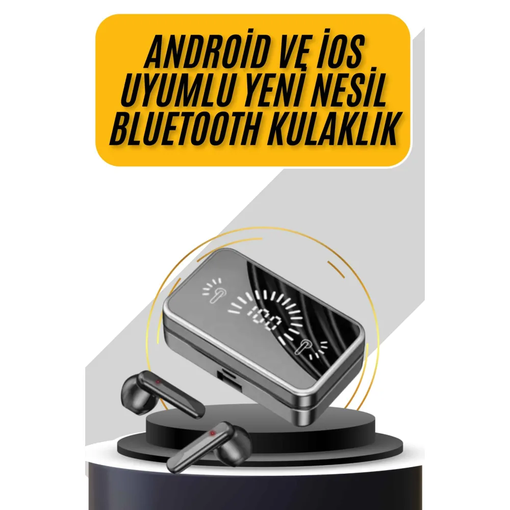 İos Android Uyumlu Bluetooth Kulaklık Kablosuz Kulaklık Yüksek Basslı