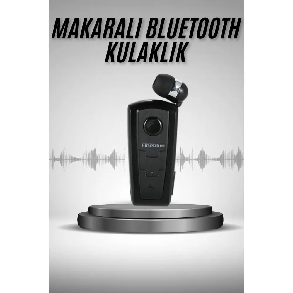Makaralı Bluetooth Kulakiçi Yaka Kulaklığı Kablosuz Kulaklık
