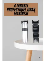 Yeni Nesil Profesyonel Şarjlı Saç Sakal Tıraş Makinesi Ayarlanabilir 4 Taraklı