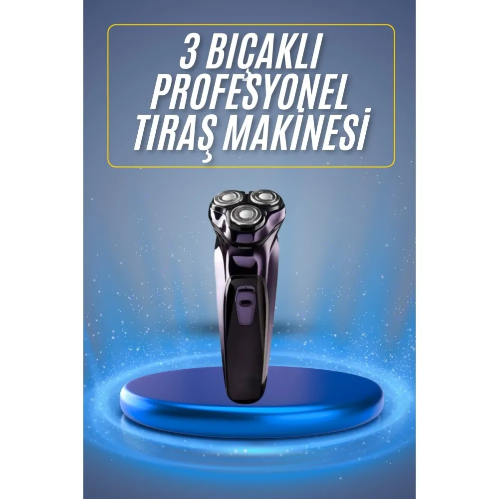 Tıraş Makinesi Hassas Ciltlere Özel Döner Başlıklı Pürüzsüz Görünüm