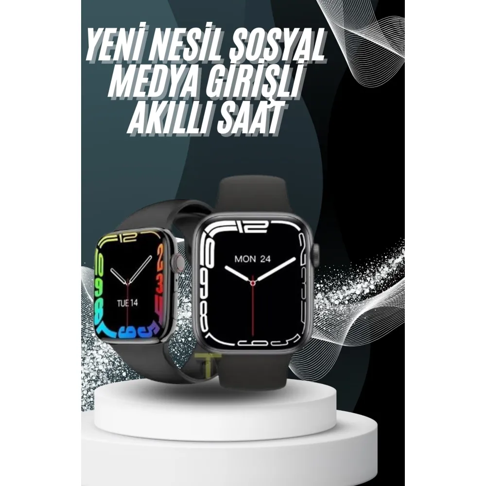Yeni Model Akıllı Saat Dokunmatik Ekran Unisex Amoled Ekran 44 Mm
