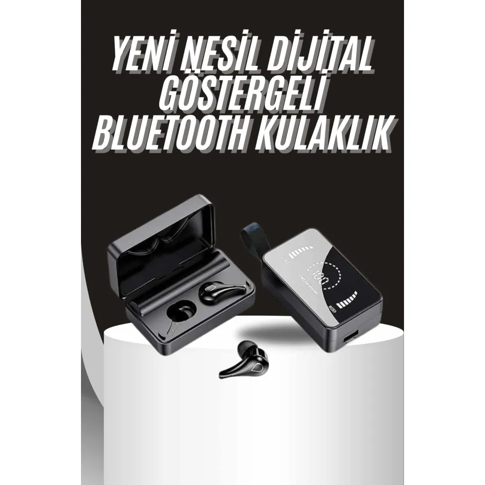 TWS Bluetooth Kulaklık Aynalı Kulaklık Dijital Göstergeli Dokunmatik Kontrol