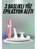 Yüz, Kaş ve Tüm Vücut Epilasyon Aleti3 Başlıklı Epilatör Tüm Cilt Tiplerine Uygun