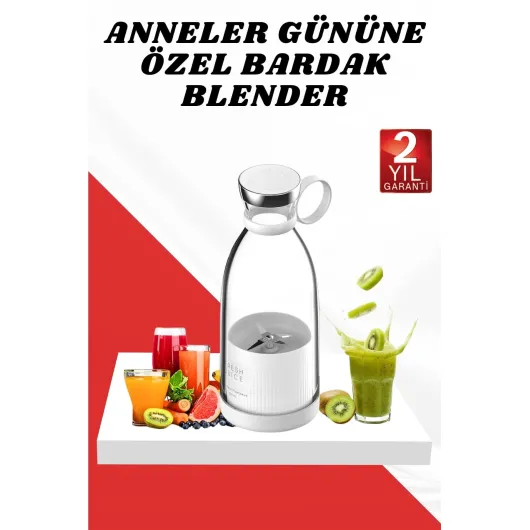 Anneler Gününe Özel Hediye Bardak Blender Paslanmaz Çelik Bıçaklı
