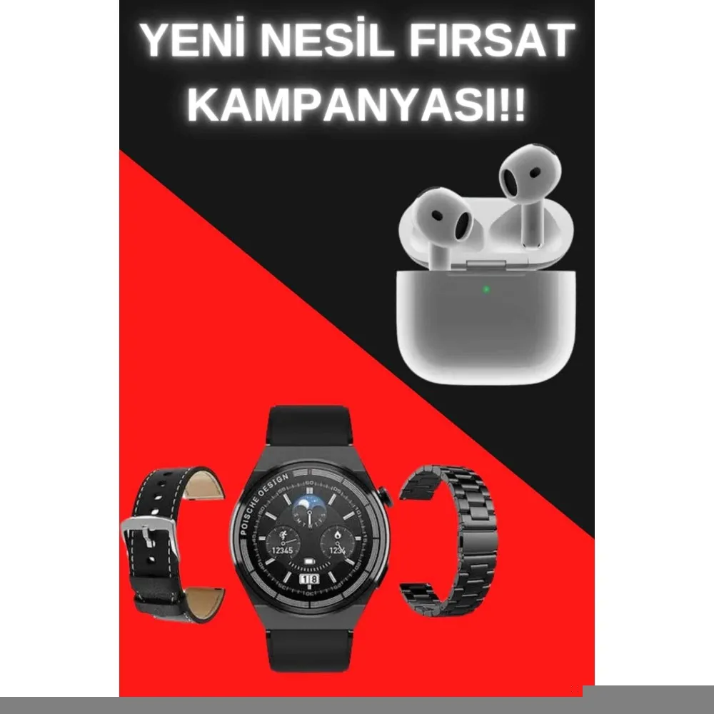 Akıllı Saat Ve Kulaklık Seti Bildirim Görme Arama Cevaplama Anc Özelliği