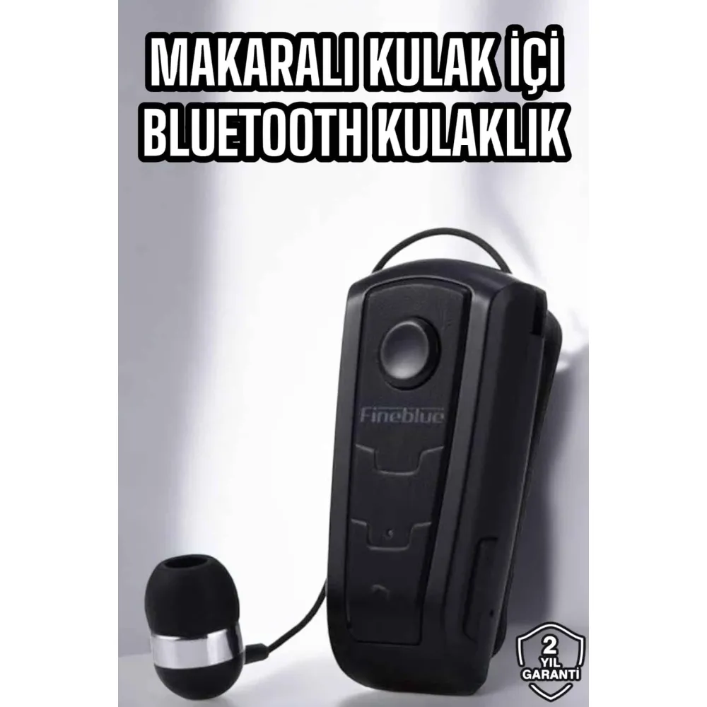 Makaralı Bluetooth Kulaklık Çağrı Cevaplama Kablolu Uzun Pil Ömrü