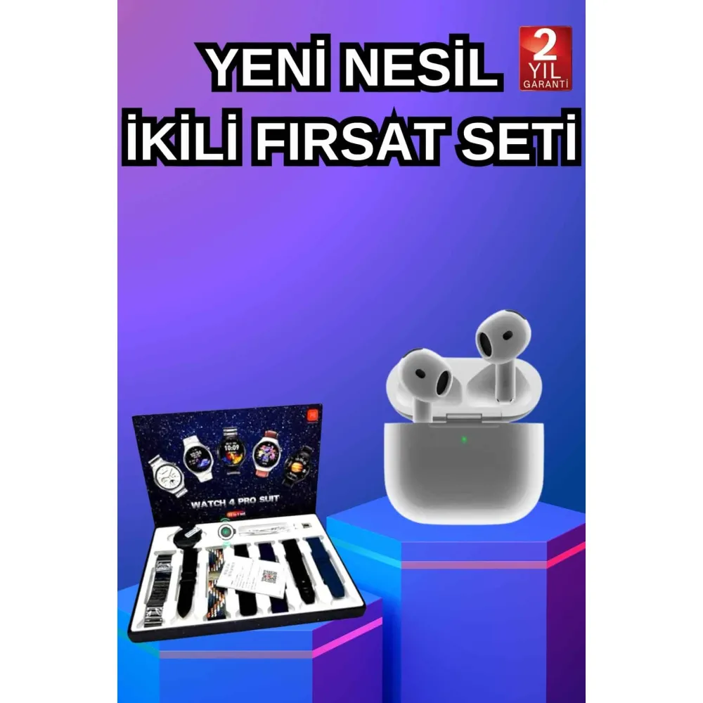 3.nesil Tws Bluetooth Kulaklık Bluetooth Bağlantılı Akıllı Saat Amoled Ekran Plastik Hasır Kordon