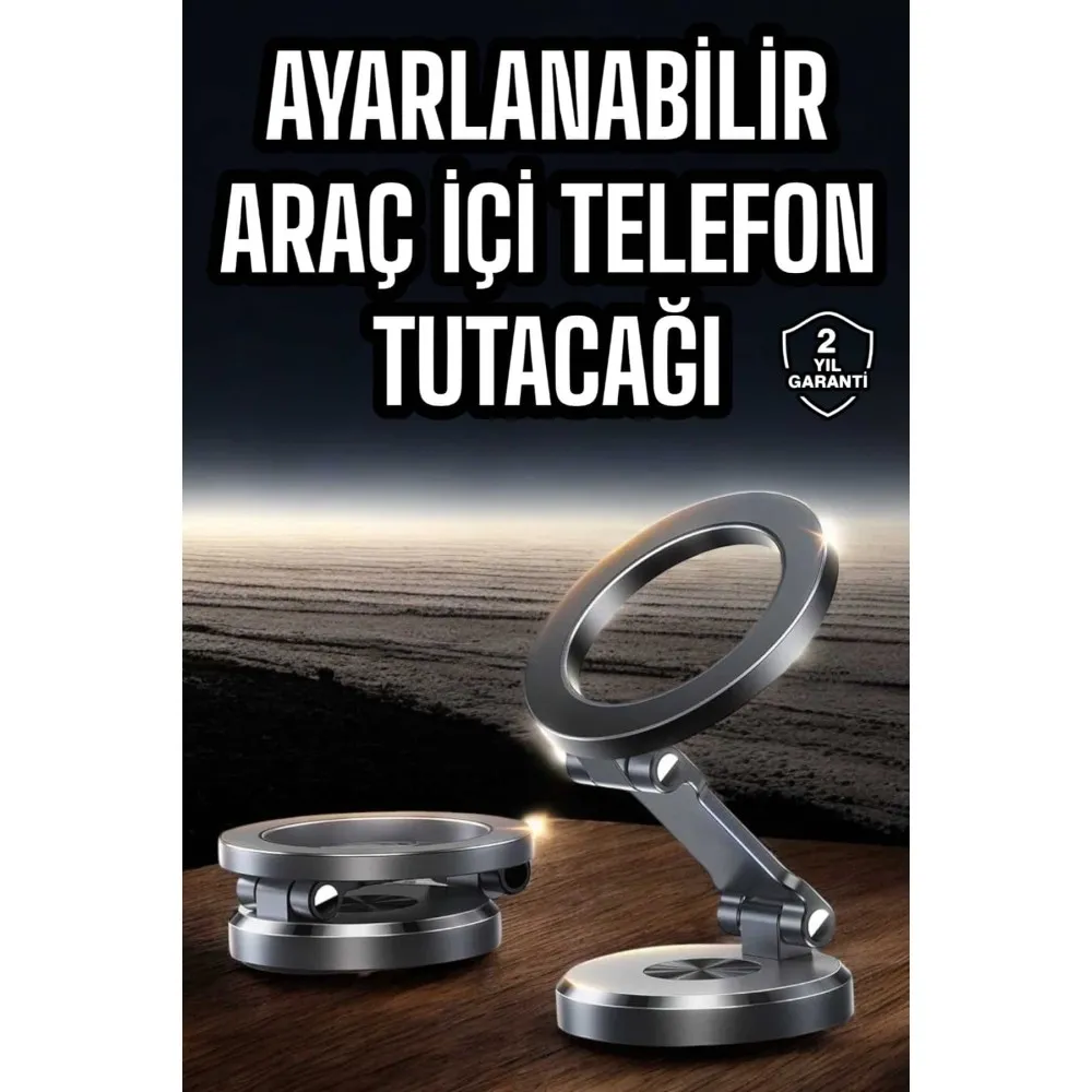 Araç İçi Telefon Tutacağı Manyetik Tasarım Ayarlanabilir