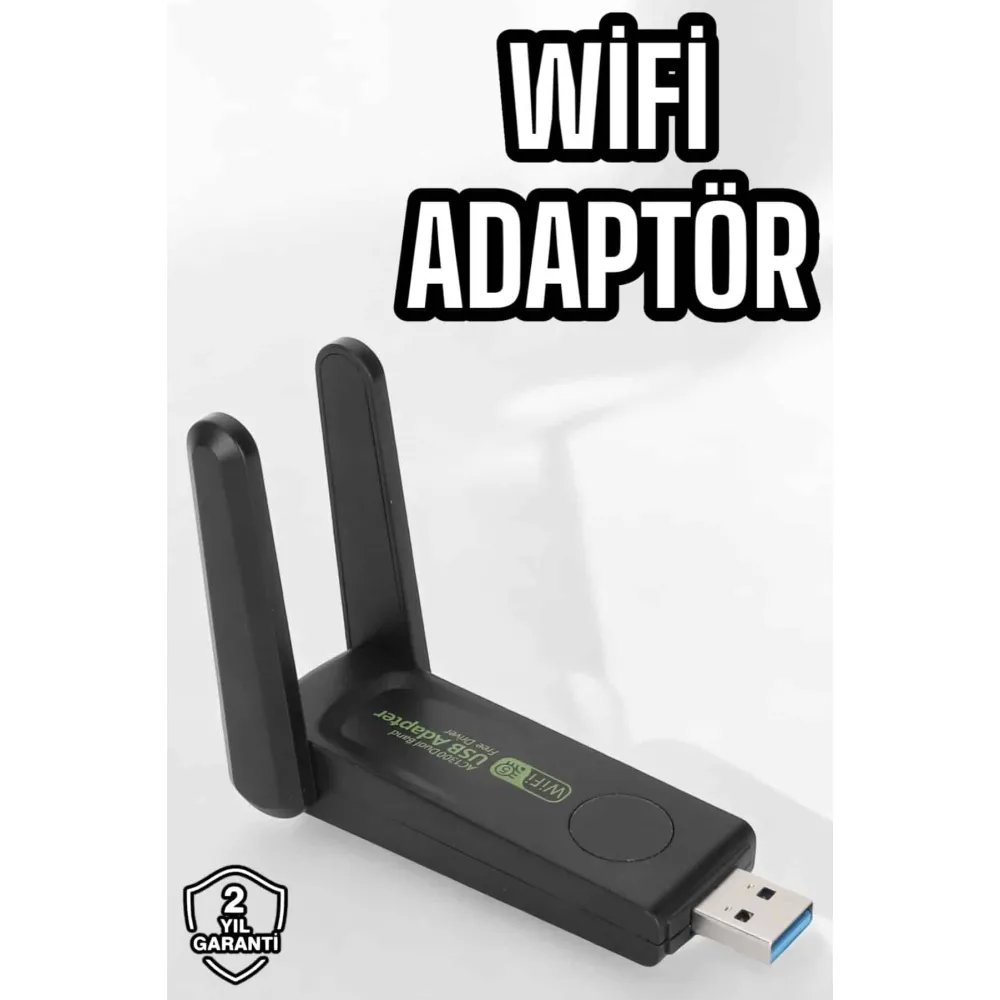 Dual Band Wifi Alıcı Adaptör USB 3.0 Destekli