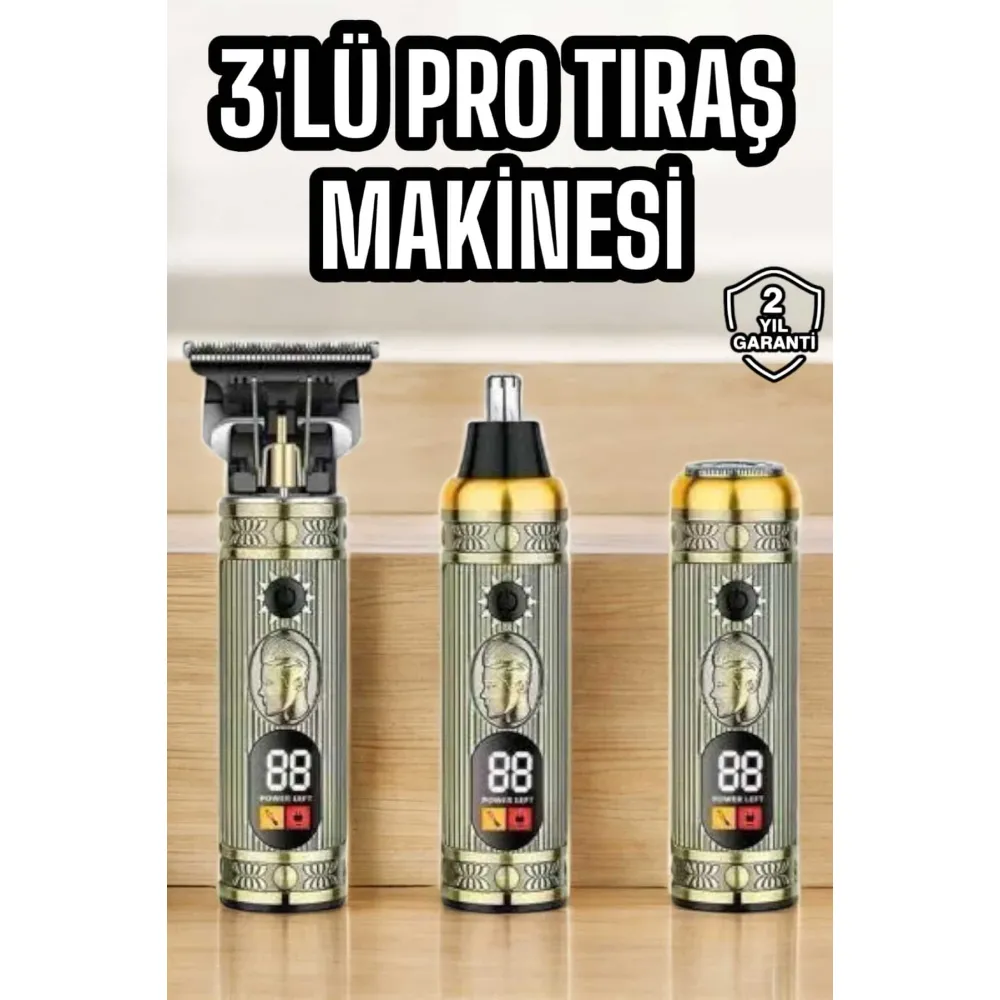Yeni Nesil Tıraş Makinesi Pro 3 Başlıklı Dijital Göstergeli