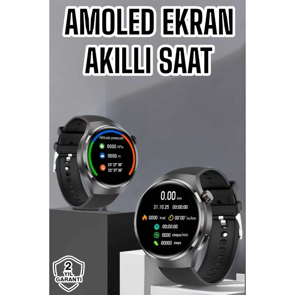Akıllı Saat Bluetooth Bağlantılı Amoled Ekran Uyku Ve Sağlık Takibi
