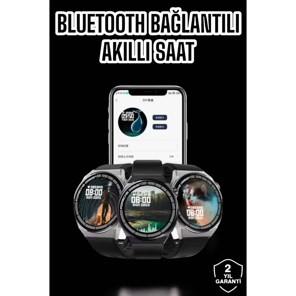 Akıllı Saat Gps Ve Nfc Özelliği Sesli Görüşme Dokunmstik Ekran