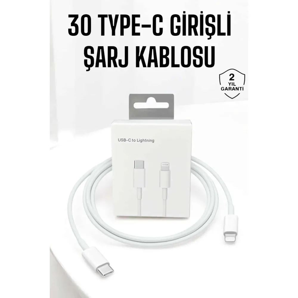 Iphone Uyumlu İOS Uyumlu Lightning Hızlı Şarj Tye C Lightning Şarj Kablosu