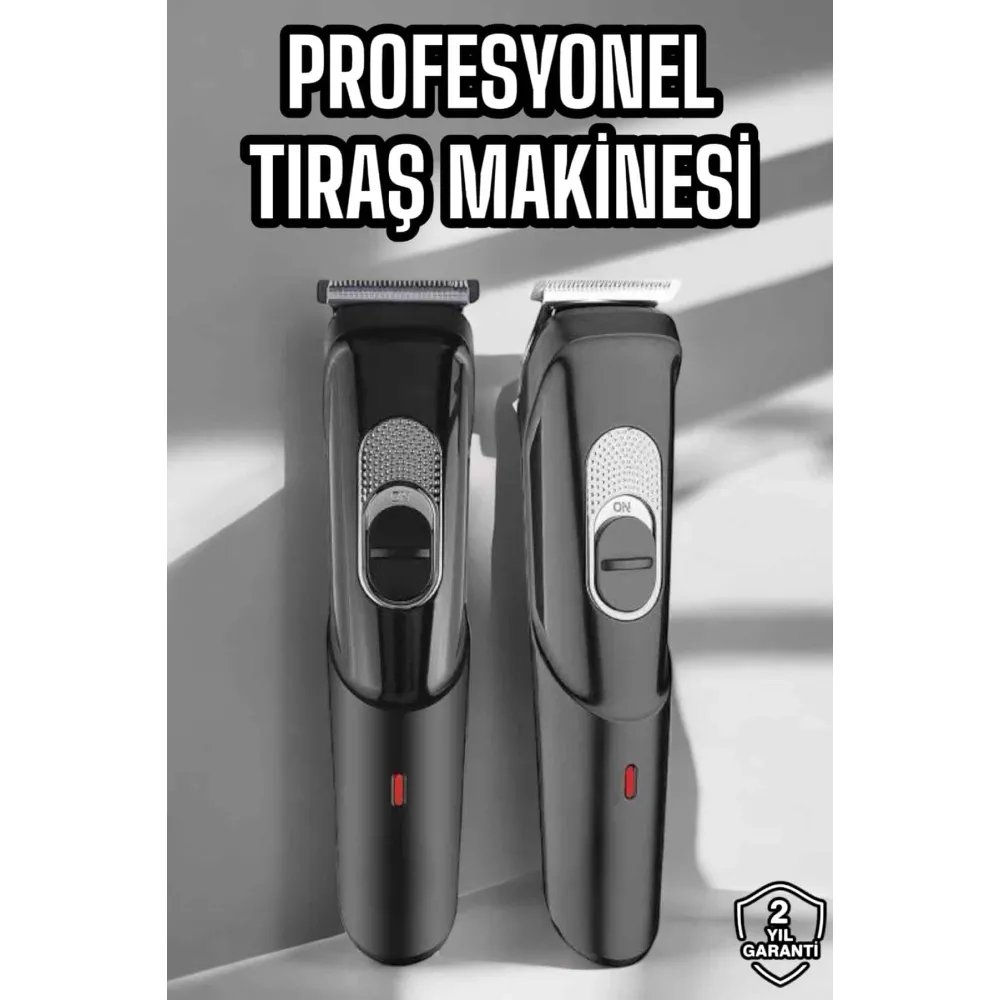 Saç Sakal Vücut Şarjlı Kablosuz Tıraş Makinesi Profesyonel Paslanmaz Çelik