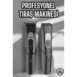 Saç Sakal Vücut Şarjlı Kablosuz Tıraş Makinesi Profesyonel Paslanmaz Çelik