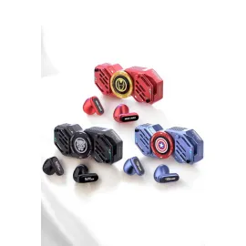 Kırmızı Kablosuz Bluetooth Kulaklık Stres Çarklı Oyuncu Kulaklığı