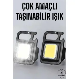 Anahtarlık Çok Amaçlı Mıknatıslı Taşınabilir Işık Led Şarjlı