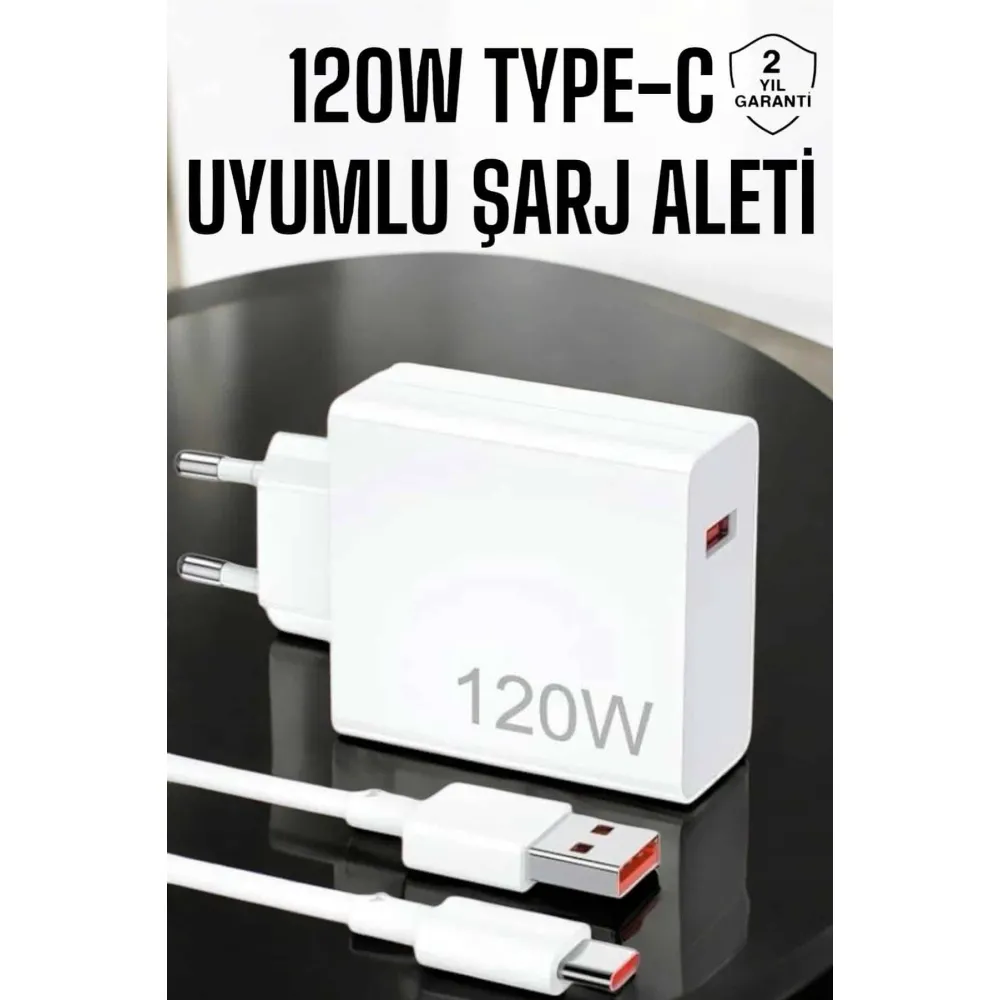 120W Şarj Aleti Type-C Uyumlu Turbo Şarj Aleti